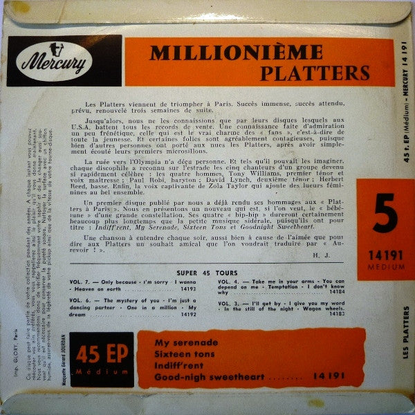 The Platters – 5 - Millionième !