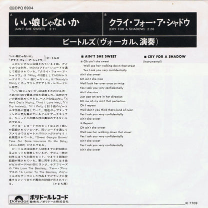 The Beatles – Ain't She Sweet / Cry For A Shadow
