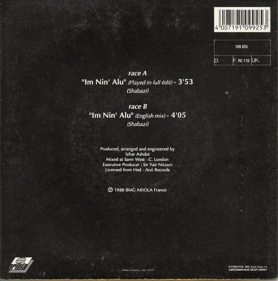 Ofra Haza – Im Nin'Alu (Played In Full Edit)