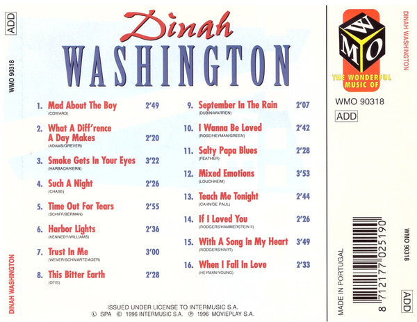 Dinah Washington – The Wonderful Music Of...