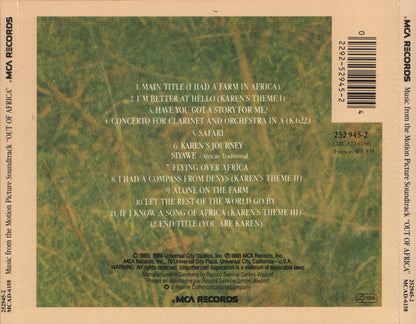 John Barry – Out Of Africa (Music From The Motion Picture Soundtrack)