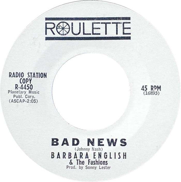 Barbara Jean English & The Fashions (9) – Bad News / Fever