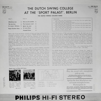 The Dutch Swing College Band – Dutch Swing College At The "Sport Palast", Berlin