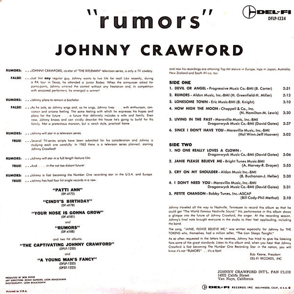 Johnny Crawford – Rumors