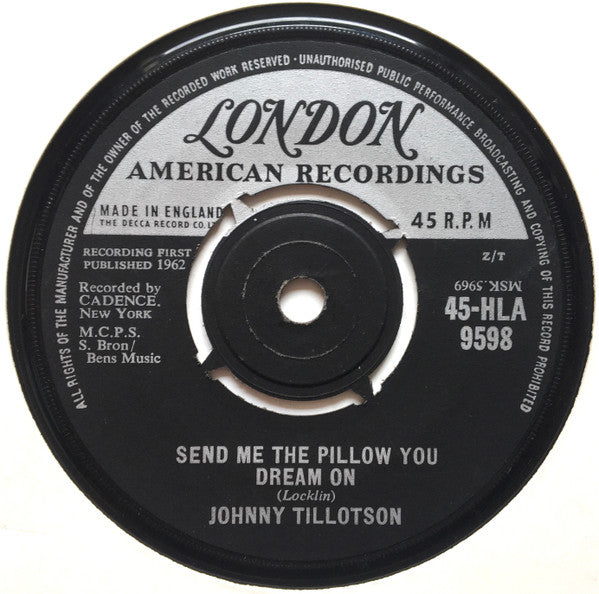 Johnny Tillotson – Send Me The Pillow You Dream On