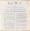 Jean Sablon Avec Alec Siniavine Et Son Orchestre – Jean Sablon Chante Pour Vous Ses Grands Succès — photo 2