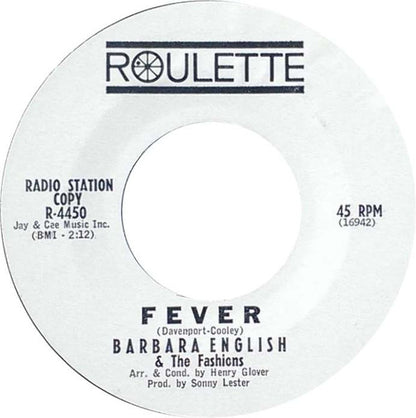 Barbara Jean English & The Fashions (9) – Bad News / Fever
