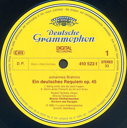 Johannes Brahms, Anton Bruckner - Herbert Von Karajan – Ein Deutsches Requiem / Te Deum