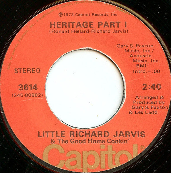 Richard Jarvis & The Good Home Cookin' – Heritage Part I