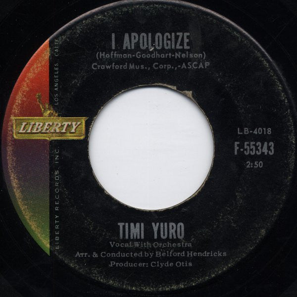 Timi Yuro – Hurt / I Apologize