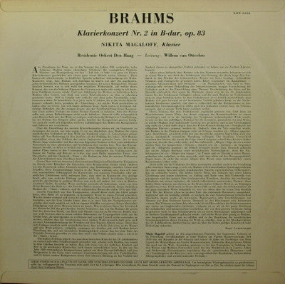 Johannes Brahms, Nikita Magaloff, Residentie Orkest · Willem van Otterloo – Klavierkonzert Nr 2