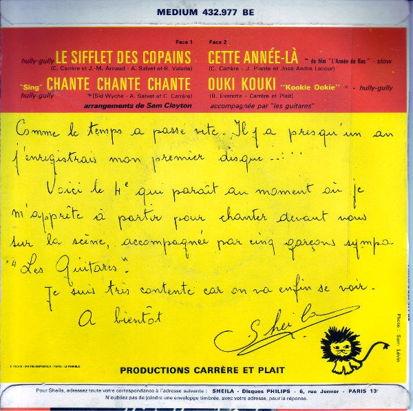 Sheila (5) – Le Sifflet Des Copains