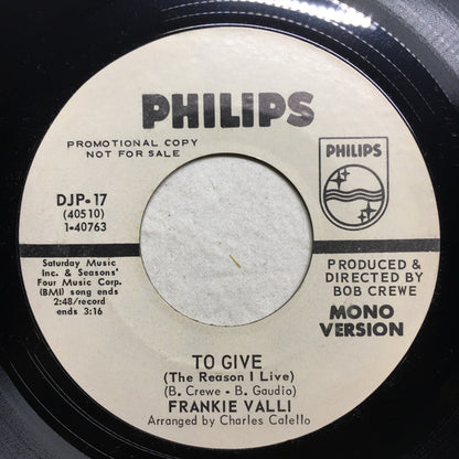 Frankie Valli – To Give (The Reason I Live)