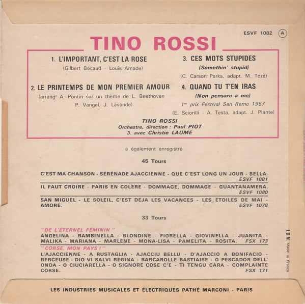 Tino Rossi – L'Important, C'Est La Rose