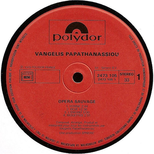 Evangelos Papathanassiou – Opéra Sauvage