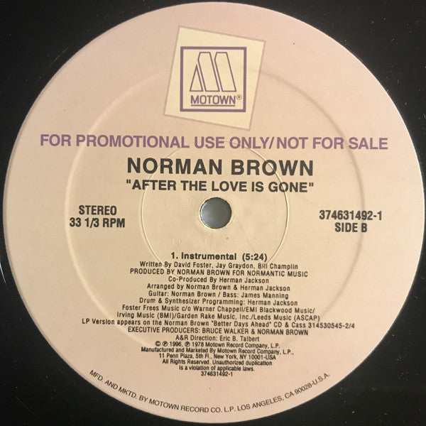 Norman Brown – After The Love Is Gone