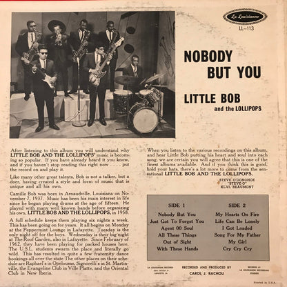 Lil Bob & The Lollipops – Nobody But You