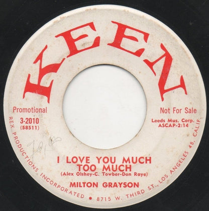 Milt Grayson – I Love You Much Too Much / No Greater Love