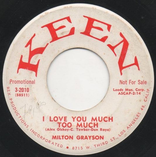 Milt Grayson – I Love You Much Too Much / No Greater Love