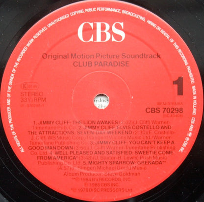 Various – Club Paradise - Original Motion Picture Soundtrack