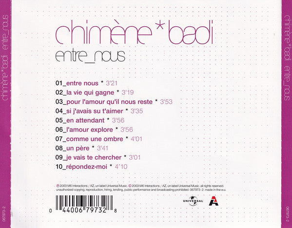 Chimène Badi – Entre Nous