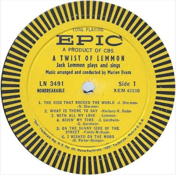 Jack Lemmon – A Twist Of Lemmon: Jack Lemmon Plays And Sings