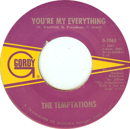 The Temptations – You're My Everything / I've Been Good To You