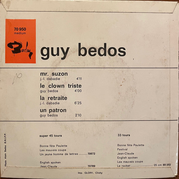 Guy Bedos – Mr. Suzon