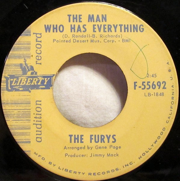 The Furys (13) – The Man Who Has Everything / Baby You Can Bet Your Boots