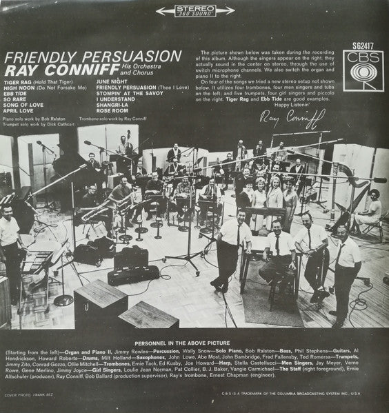Ray Conniff And His Orchestra & Chorus – Friendly Persuasion