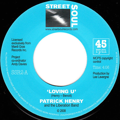 Patrick Henry And The Liberation Band – Loving U / My Love