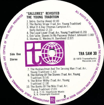 The Young Tradition – Galleries Revisited