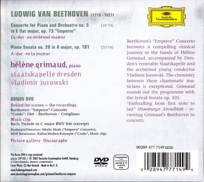 Ludwig van Beethoven – Hélène Grimaud, Staatskapelle Dresden, Vladimir Jurowski – Concerto No. 5 "Emperor" | Piano Sonata No. 28