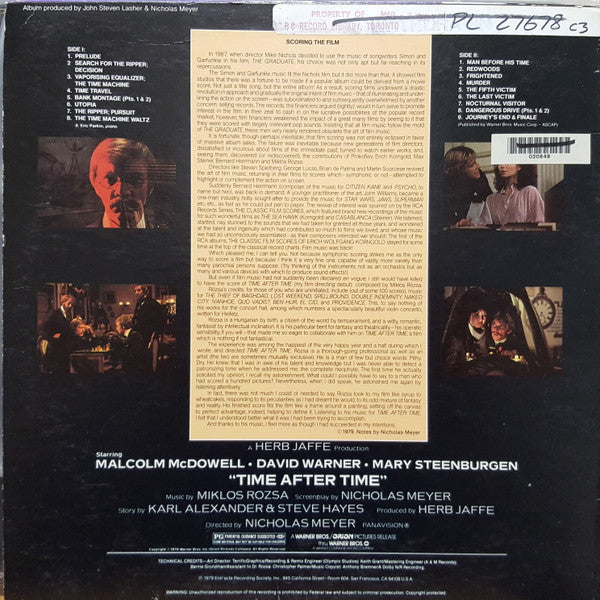 Miklós Rózsa – Time After Time (Original Motion Picture Score)