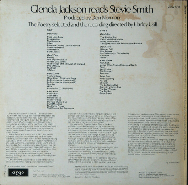 Glenda Jackson – Glenda Jackson Reads Stevie Smith
