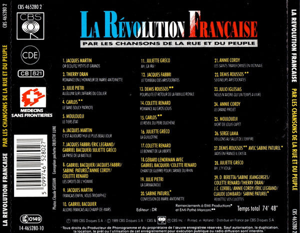 Various – La Révolution Francaise Par Les Chansons De La Rue Et Du Peuple