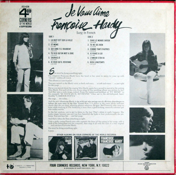 Françoise Hardy – Je Vous Aime
