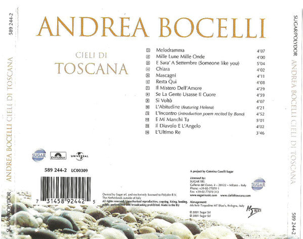 Andrea Bocelli – Cieli Di Toscana