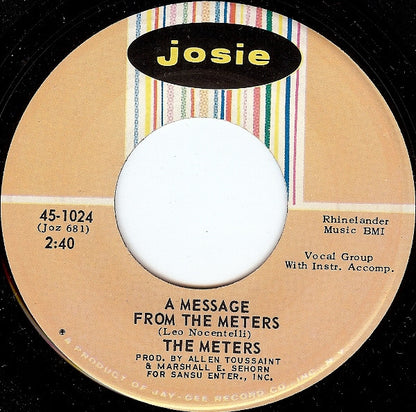 The Meters – A Message From The Meters / Zony Mash