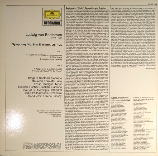 Ludwig van Beethoven, Berliner Philharmoniker, Ferenc Fricsay – Symphonie Nr.9