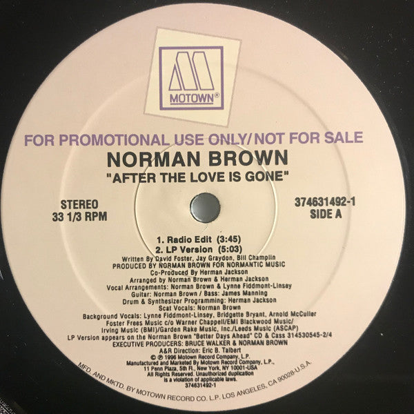 Norman Brown – After The Love Is Gone