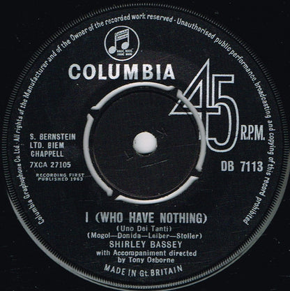 Shirley Bassey – I (Who Have Nothing)