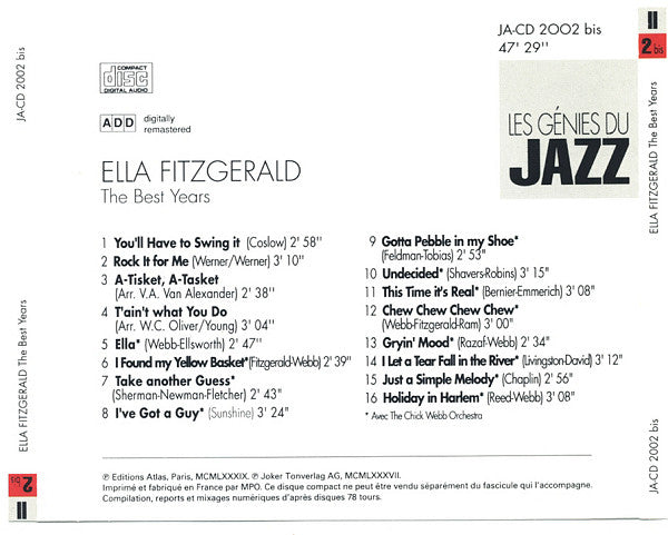 Ella Fitzgerald – The Best Years
