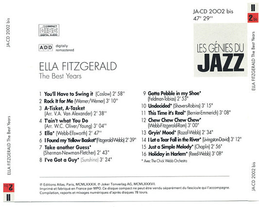 Ella Fitzgerald – The Best Years