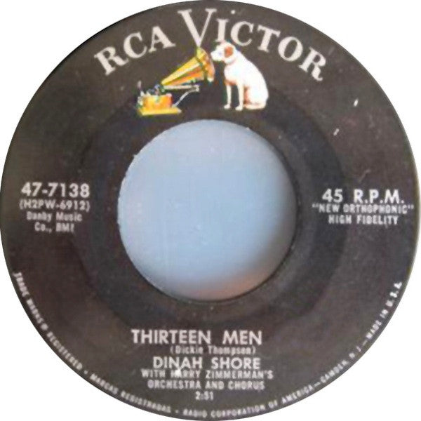 Dinah Shore With Harry Zimmerman And His Orchestra – Thirteen Men