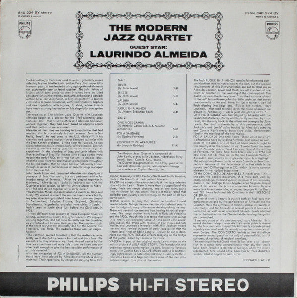 The Modern Jazz Quartet Guest Star Laurindo Almeida – The Modern Jazz Quartet Guest Star Laurindo Almeida