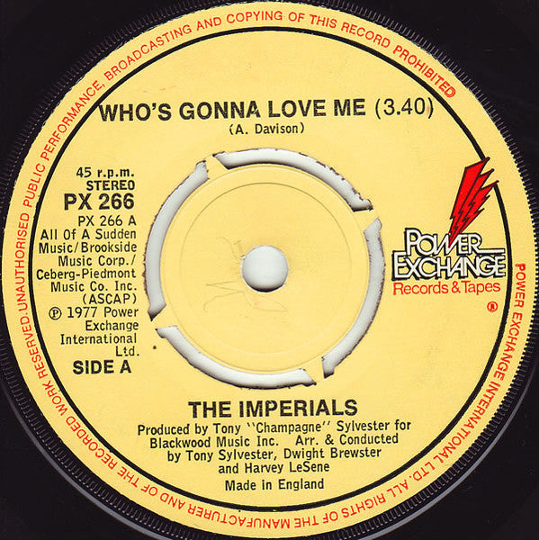 The Imperials – Who's Gonna Love Me