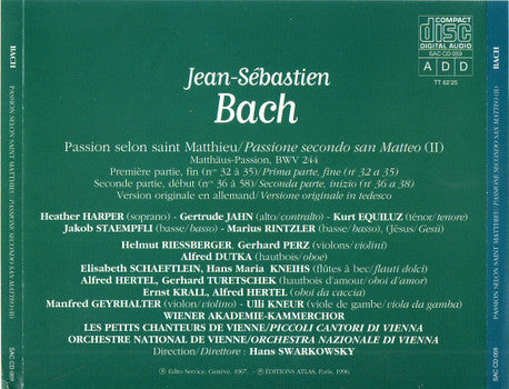 Johann Sebastian Bach – Passion Selon Saint Matthieu (II)