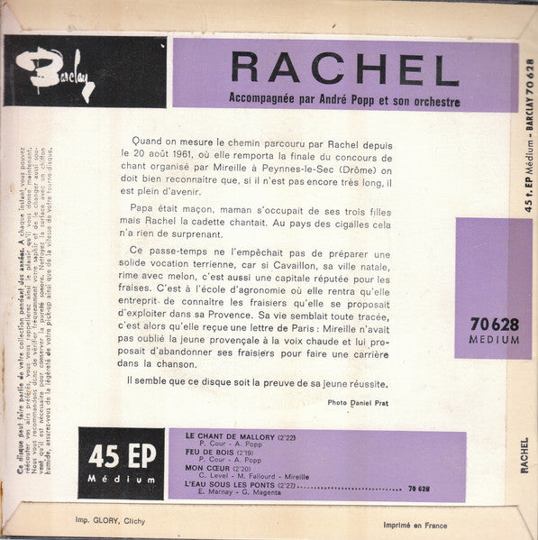 Rachel (8) – Le Chant De Mallory