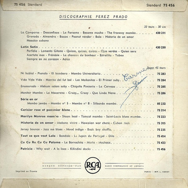 Perez Prado – Patricia - Mambo Jazz Por Favor